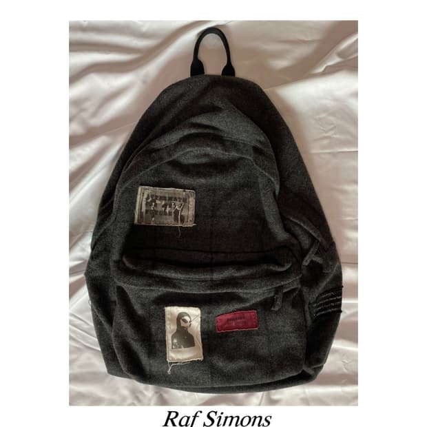 라프시몬스 08 아카이브 패치 울 아카이브 백팩 이스