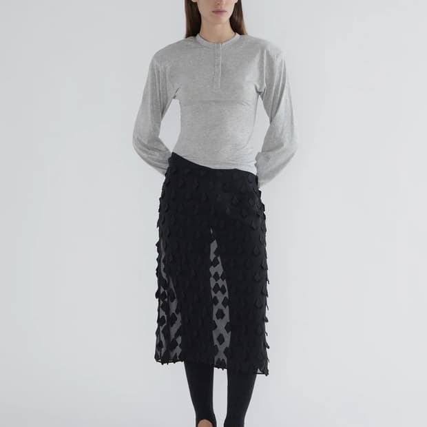 [36]팔로마울 TRIS 시어 미디 스커트