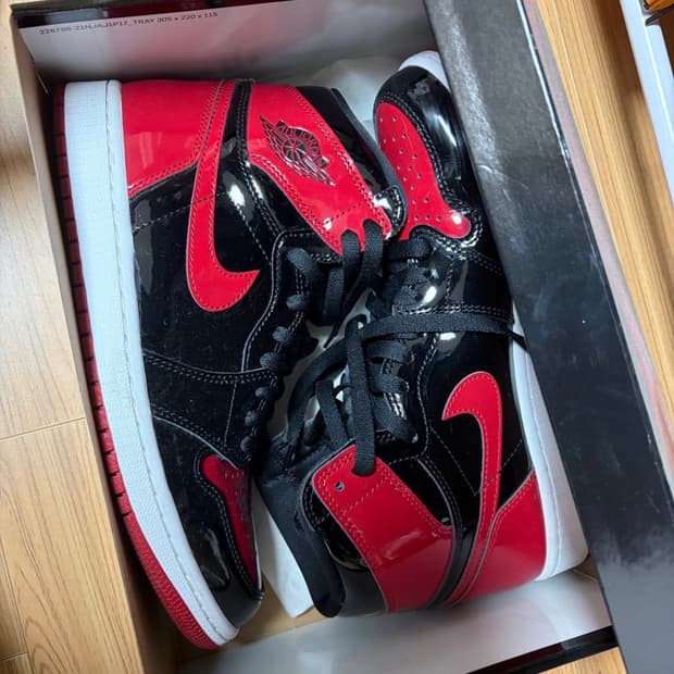 조던 1 레트로 하이 og 페이턴트 브레드patent bred