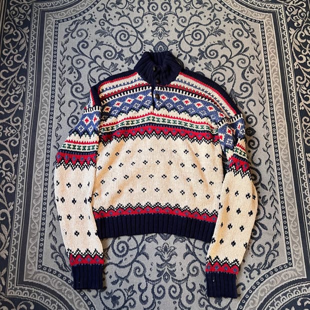 XL 폴로 버튼업 니트/W2603