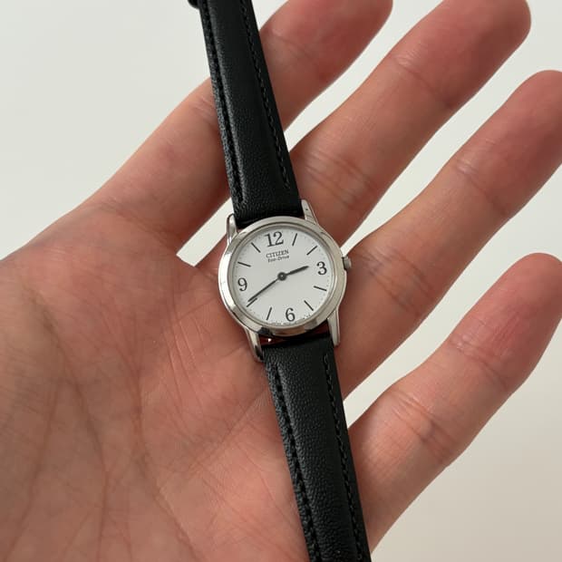 00s eco-drive silver ladies quartz