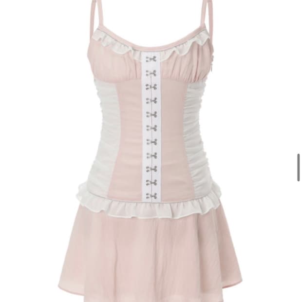 쓰리타임즈 아리엘 에리얼 원피스 드레스 핑크 s