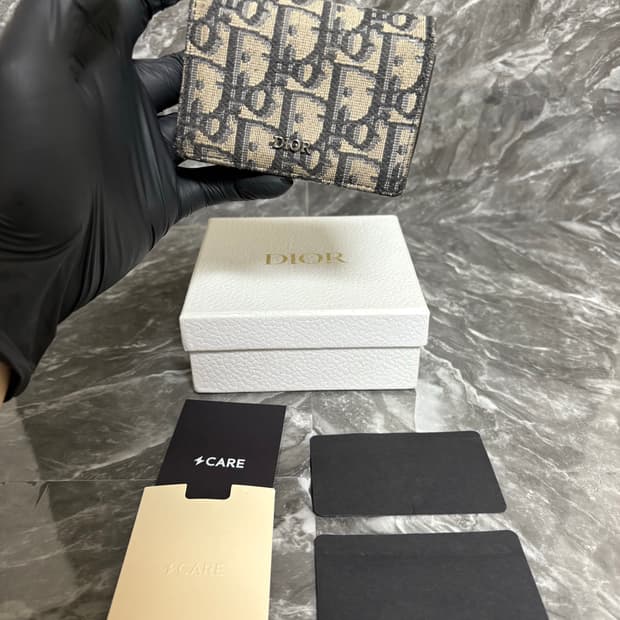 디올 오블리크 자카드 비즈니스 카드지갑