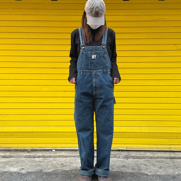 칼하트 리메이크 데님오버롤 우먼스 L