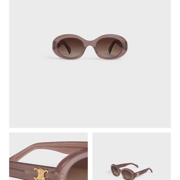 셀린느 트리옹프 01 선글라스 - 아세테이트 밀키 헤이즐넛