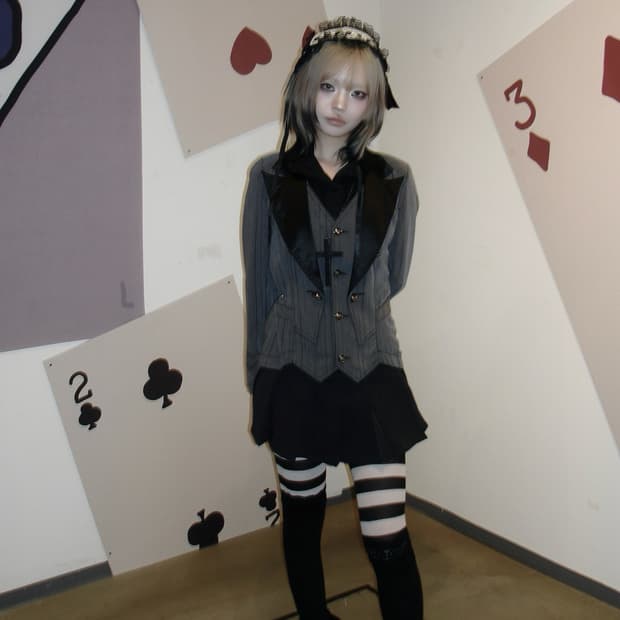 알곤퀸즈 레이어드 베스트 자켓 착샷 ㅇ