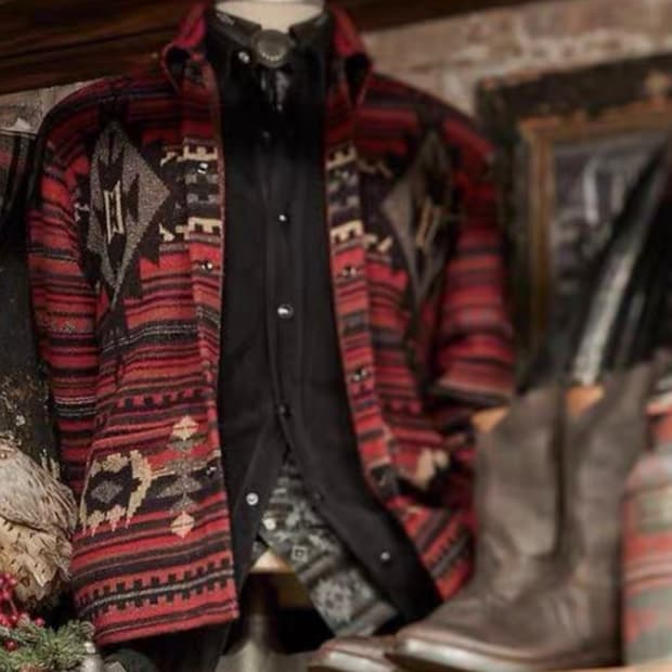 RRL 울블랜드 자카드 워크 셔츠 점퍼 XL