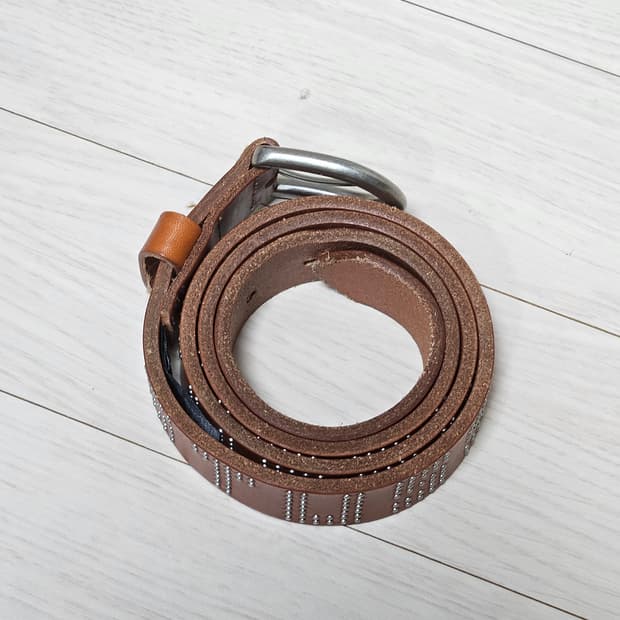 스투시 스터드 브라운 벨트 S M