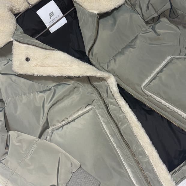 빈폴 뽀글이 카키색 패딩 100