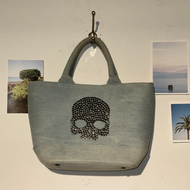 hydrogen 데님 토트백