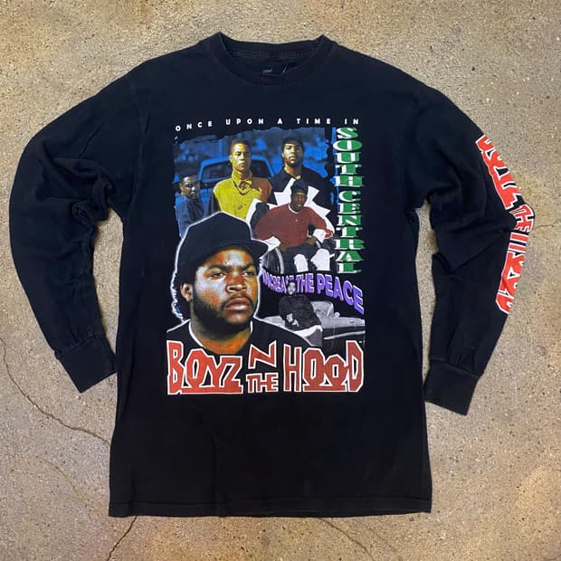 미국 빈티지 boyz n the hood 그래픽 롱슬리브 긴팔티