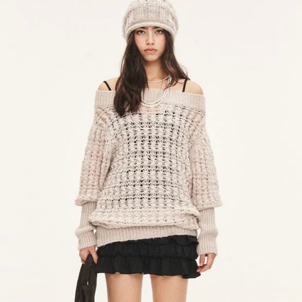 (구해요) 쓰리타임즈 mellow 멜로우 탑/비니