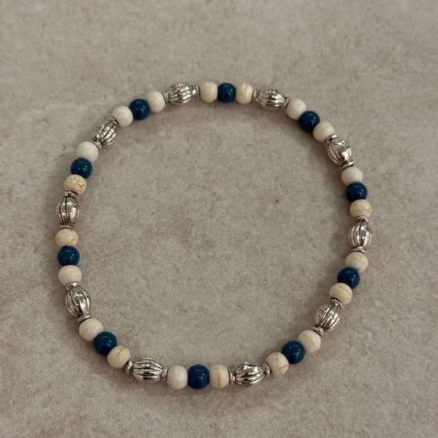 블루레진 비즈 팔찌