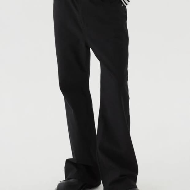 디엔에스알 - 시그니처 플레어 데님 팬츠 블랙