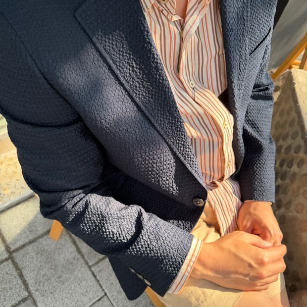 Lanvin Navy Silk Blazer (Made In Japan)