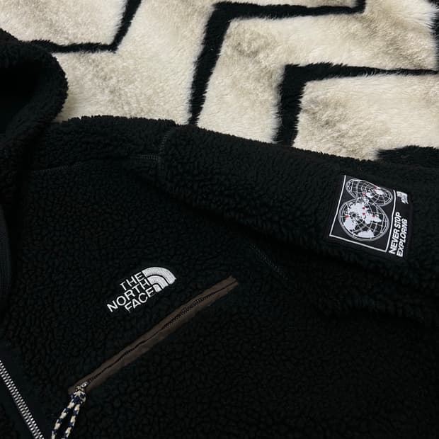 [XL]노스페이스 플리스 후드 자켓/블랙