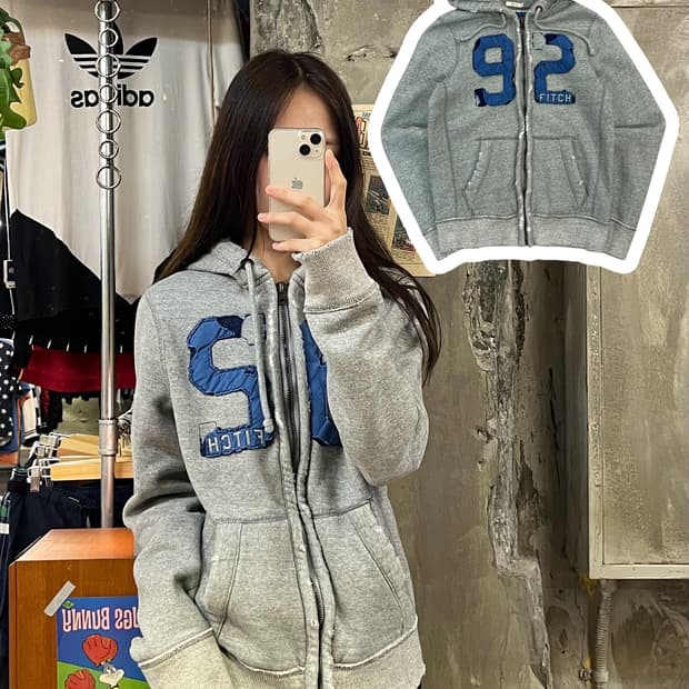 아베크롬비 후드집업 그레이 S #csz448