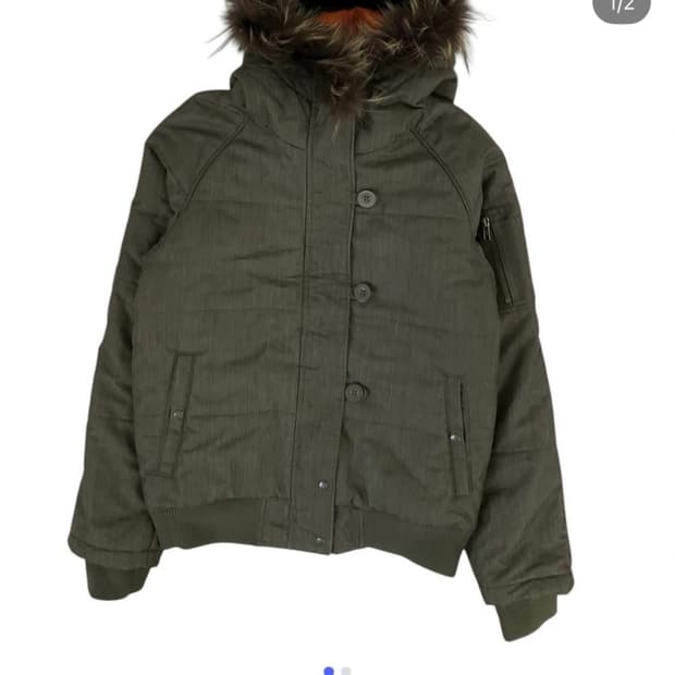 콜롬비아 columbia 복각 털 후드 패딩 자켓