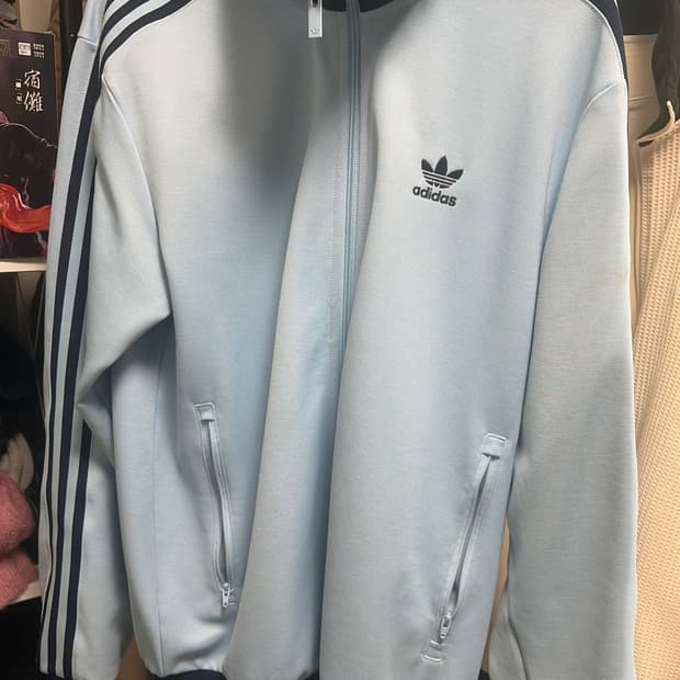 아디다스 아디컬러 클래식 베켄바우어 트랙탑 클리어 스카이 나이트 인디고 