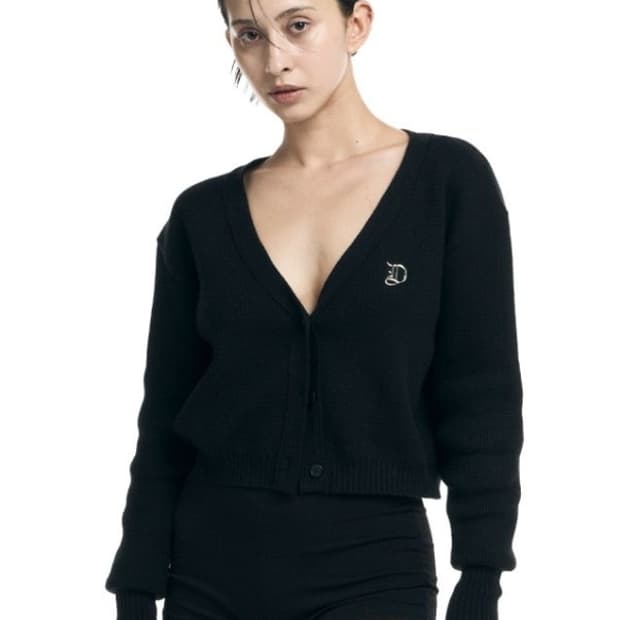 오도어 가디건 블랙