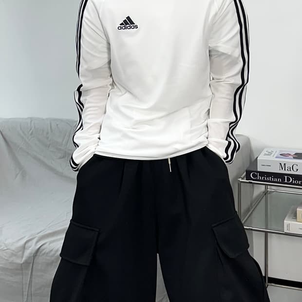 아디다스 화이트 롱 슬리브 95