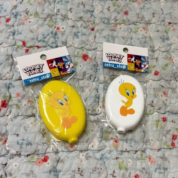 루니툰즈 고전 트위티 동전 엔화 지갑 키링 2종(화이트만 남음)