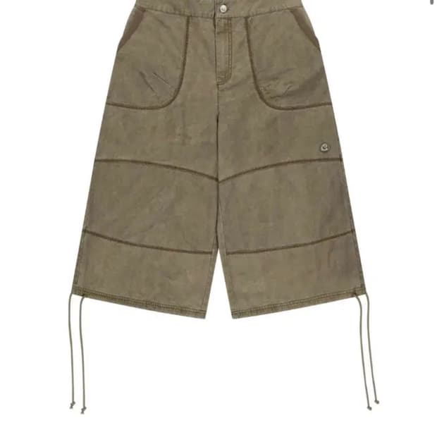 코이세이오 지그재그 팬츠 브라운 0사이즈 교환 가능 coyseio