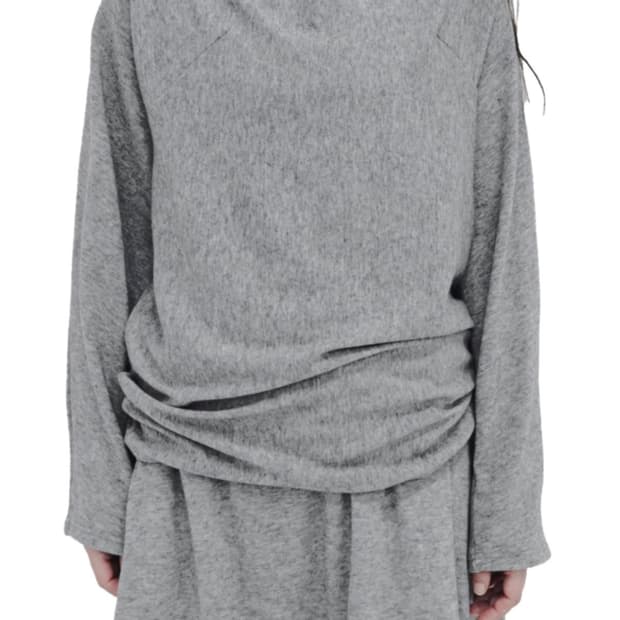 에옹쓰 터틀넥 탑 Uls Turtleneck Top 멜란지 그레이