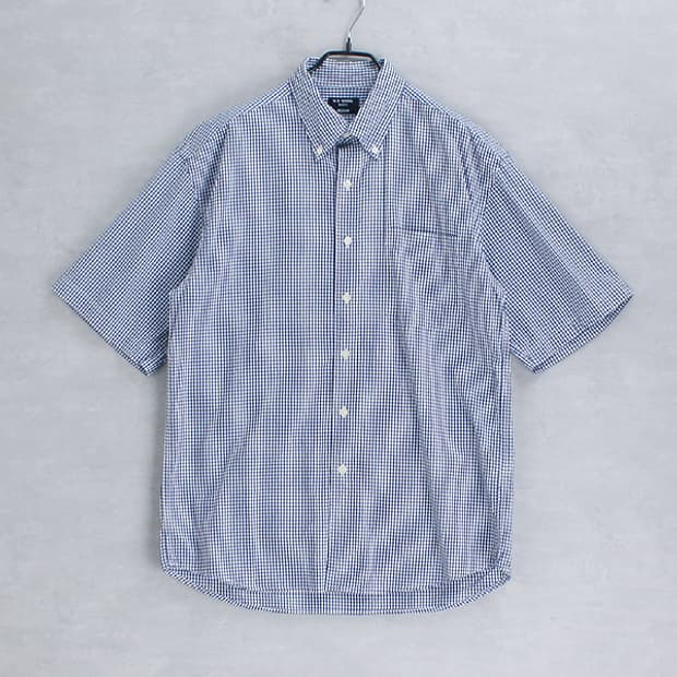 U.S NAVAL gingham check shirt _ S5186