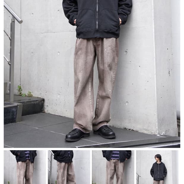 안셀름 #02 aging 1 brown denim pants