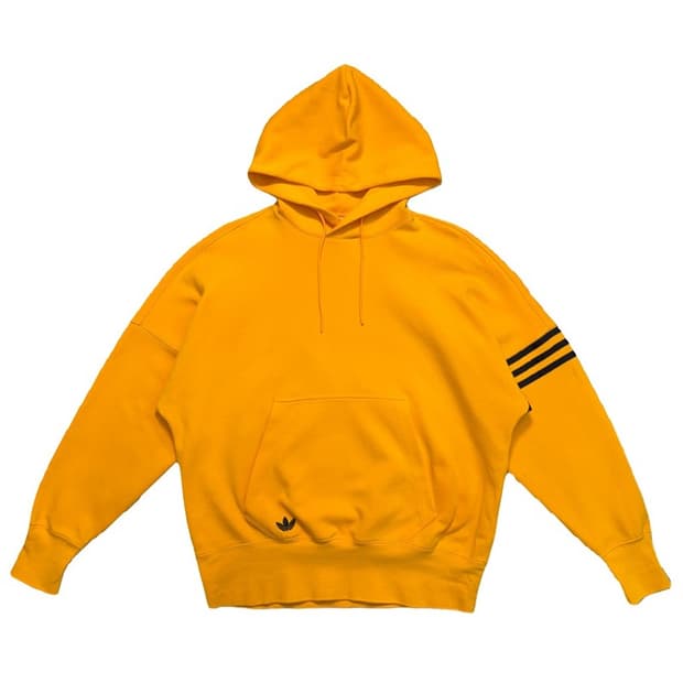 아디다스 오리지널스 뉴클래식 트레포일 후드 티셔츠 옐로우 S