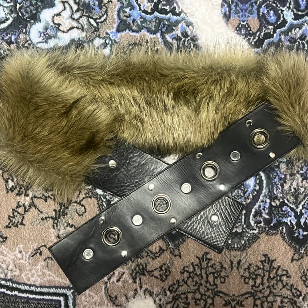 베이컨트 아카이브 퍼 벨트 퍼플러 벨트 브라운