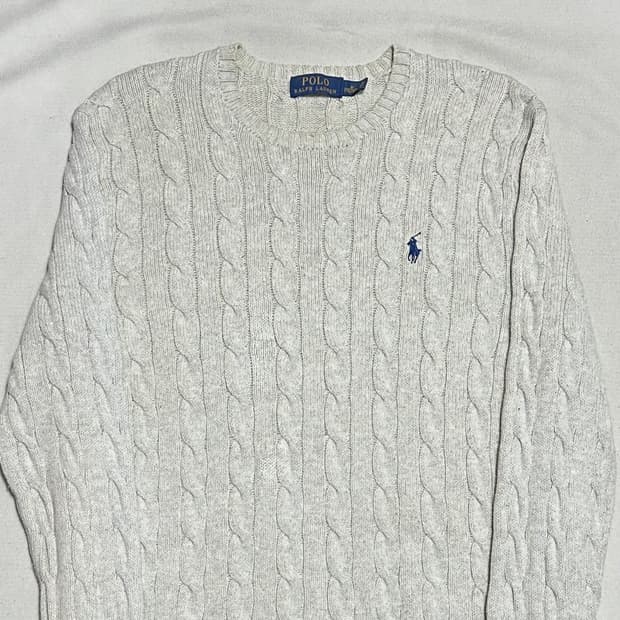 M 폴로랄프로렌 오트밀 케이블 니트