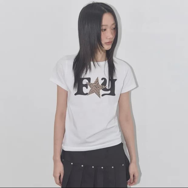 팬시클럽 레오파드 티