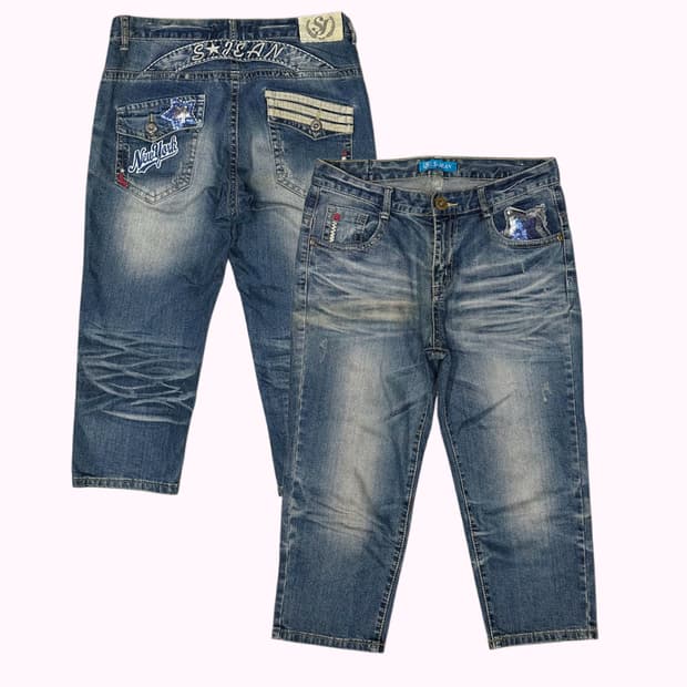 kitsch star spangle capri jean