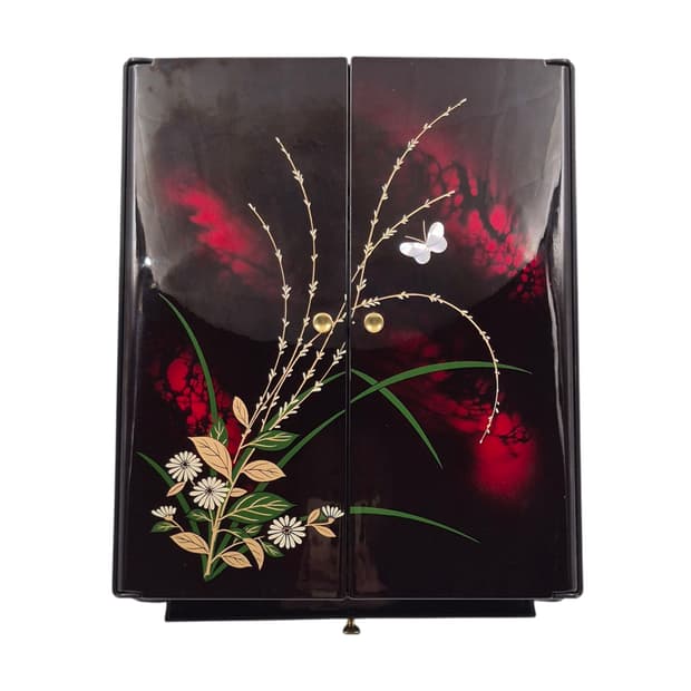 80s 일본 레트로 나비 서랍 보석함