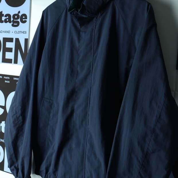 (L-XL) 유니클로 집업 바람막이 점퍼자켓 우븐 네이비-H32684