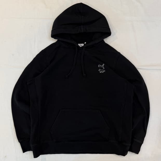 메종키츠네 X 푸마 후드티 블랙