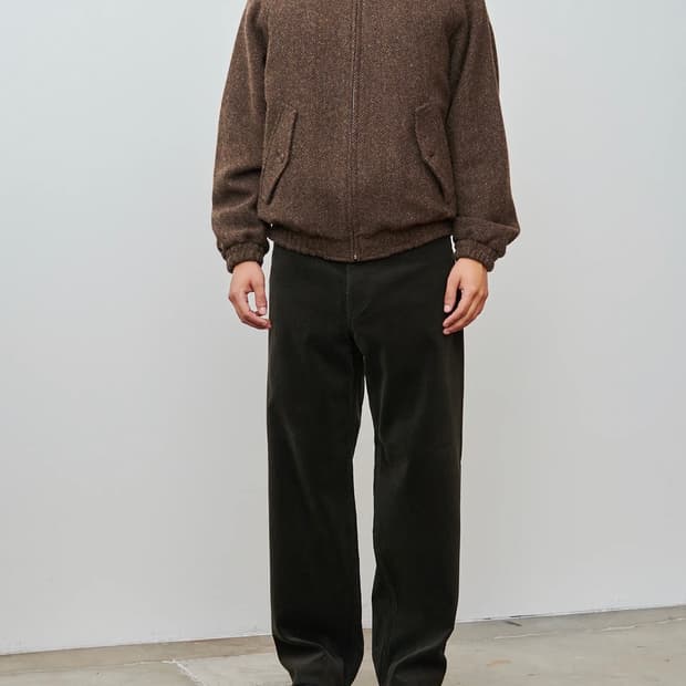 오라리 라마 셔틀랜드 울트위드 블루종 브라운