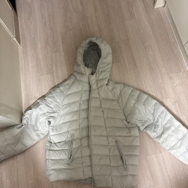 덕다운 패더 라이트 후드 경량패딩 그레이