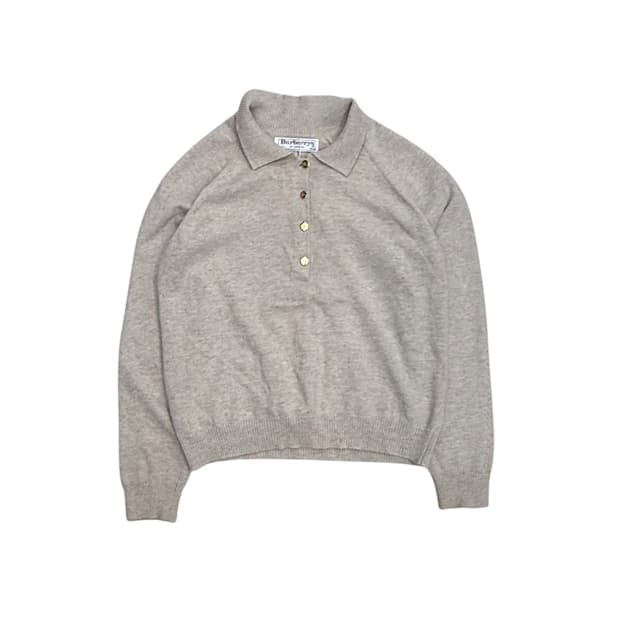 버버리즈 메리노 앙고라 폴로 니트