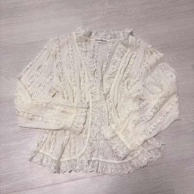 레이스 아이보리 가디건