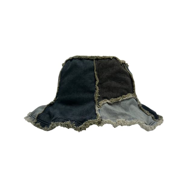 milsa 일본빈티지 패치워크 데님 버킷햇