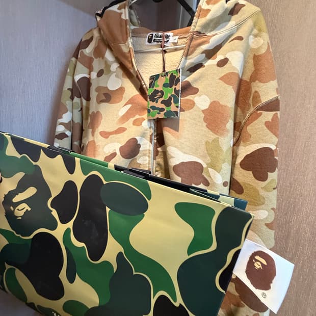 베이프 그라데이션 카모 샤크 풀 집 후드 집업
