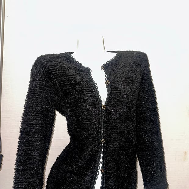 트위트 빈티지 글리터 가디건