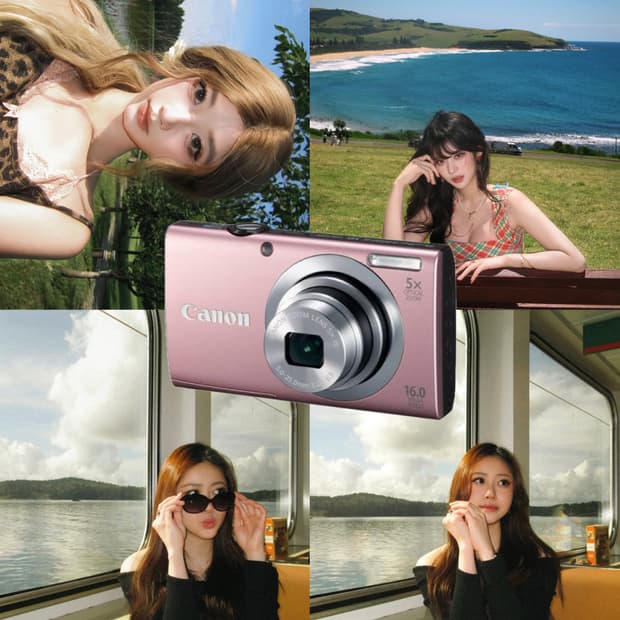 핑크!)Canon powershot a2400 풀박스상품!