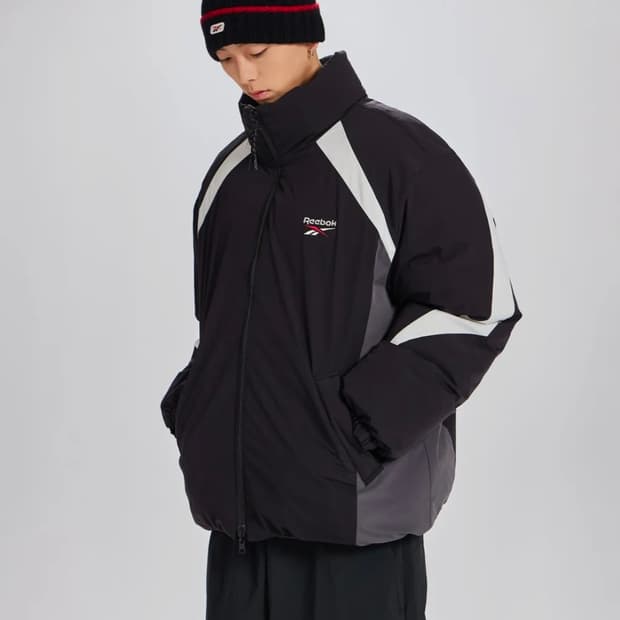 리복 벡터 리버시블 패딩(L 사이즈)