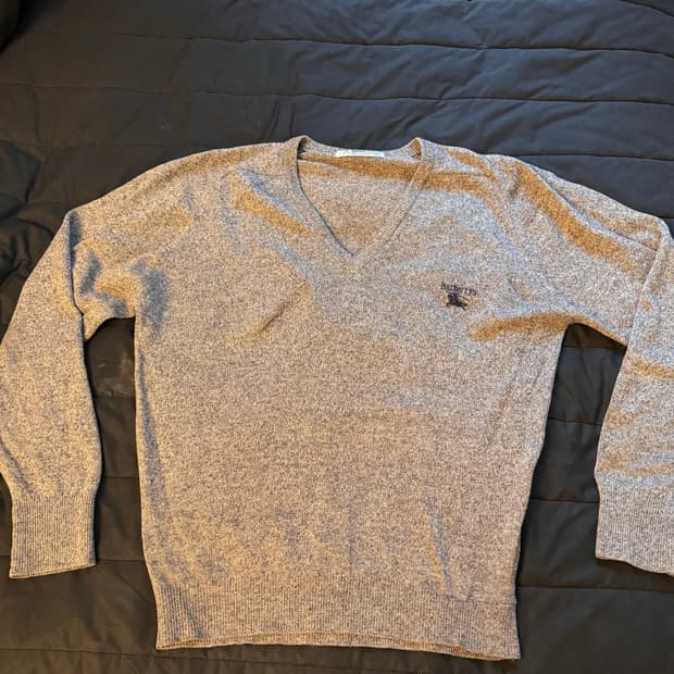 빈티지 버버리 스코틀랜드 램스울 니트