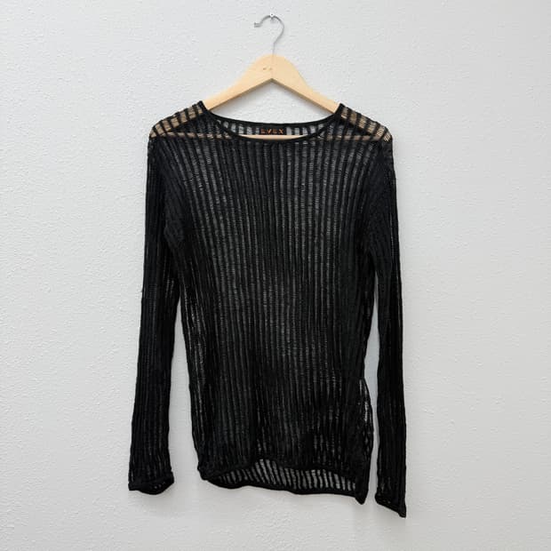 빈티지 EVEX by KRIZIA 블랙 레이어드 써머 니트