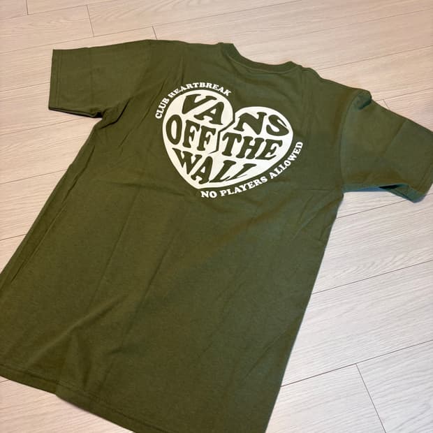 반스 카키 프린팅 티셔츠 M사이즈